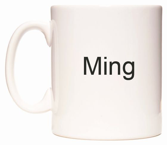 This mug features Ming