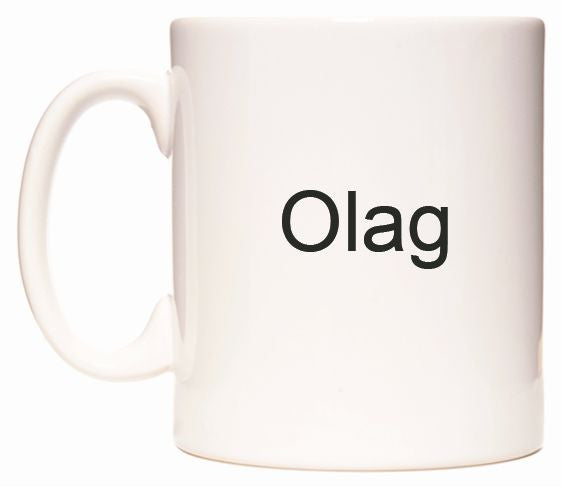 This mug features Olag