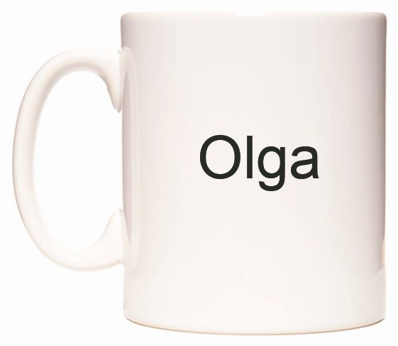 This mug features Olga