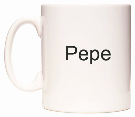 This mug features Pepe
