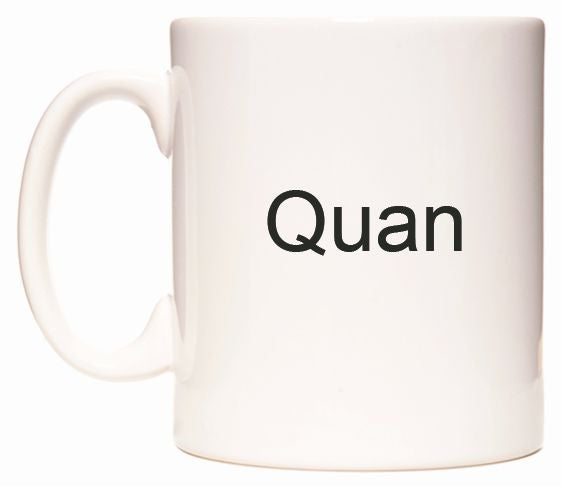 This mug features Quan