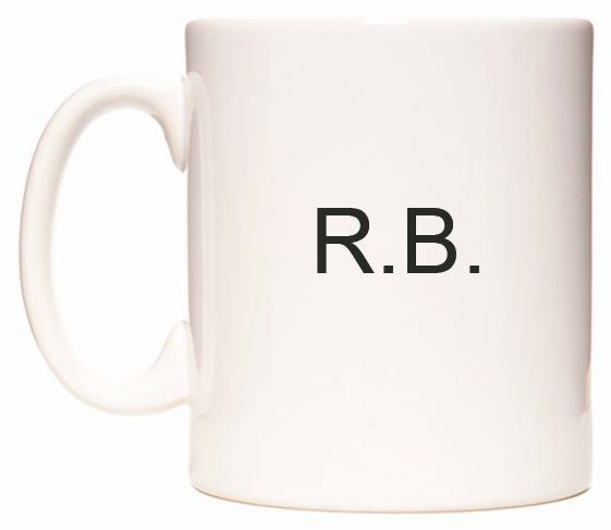 This mug features R.B.