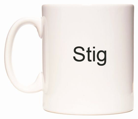 This mug features Stig