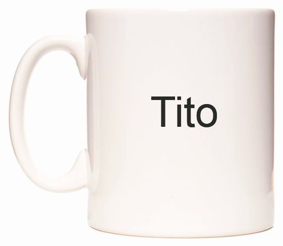 This mug features Tito