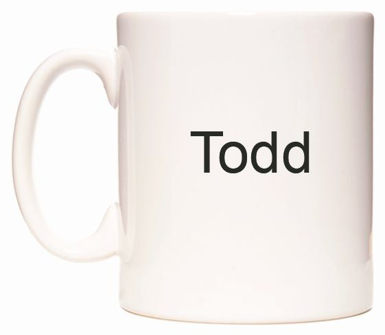 This mug features Todd