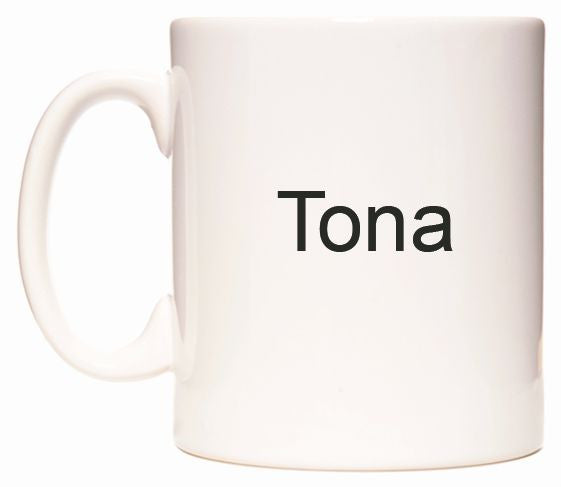 This mug features Tona