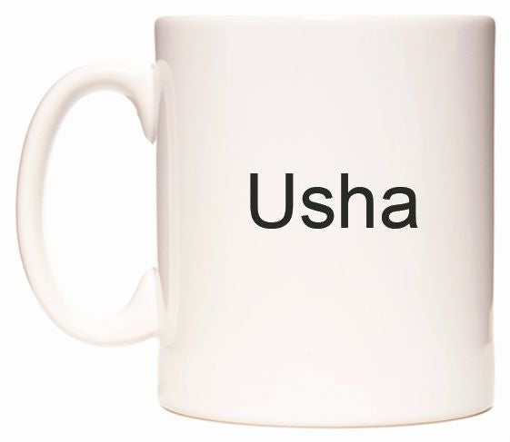 This mug features Usha