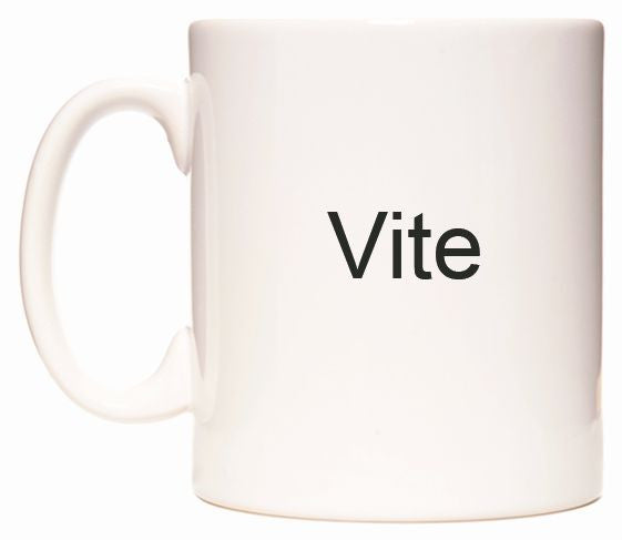 This mug features Vite