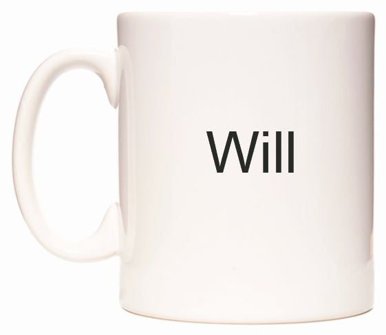 This mug features Will