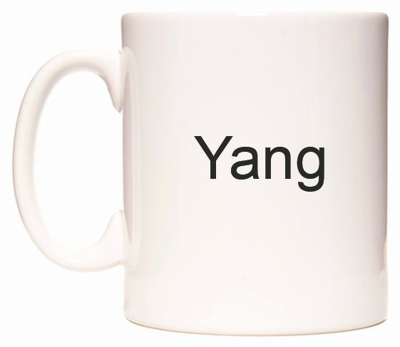 This mug features Yang