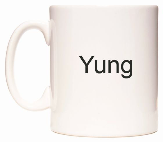 This mug features Yung