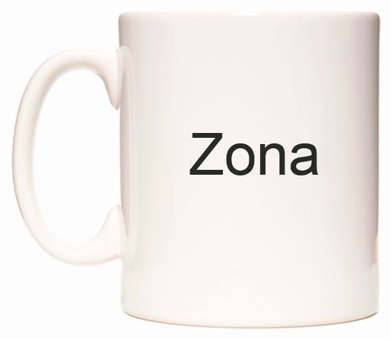 This mug features Zona