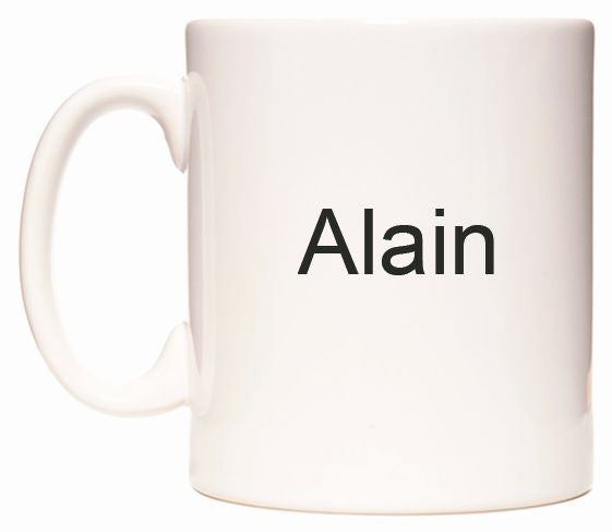 This mug features Alain