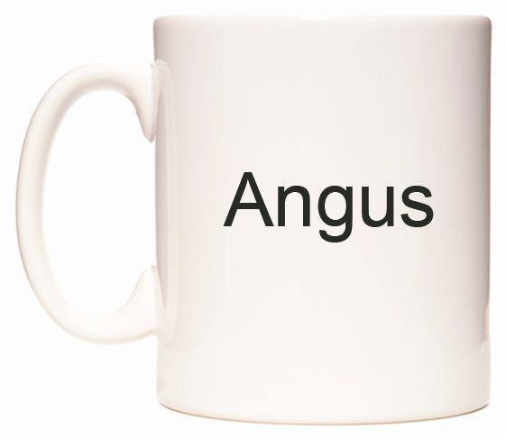 This mug features Angus
