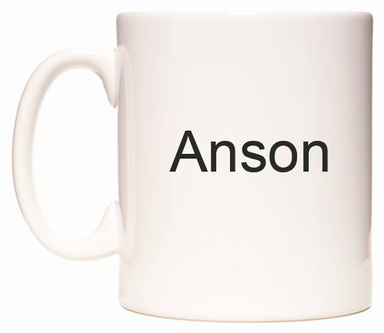 This mug features Anson