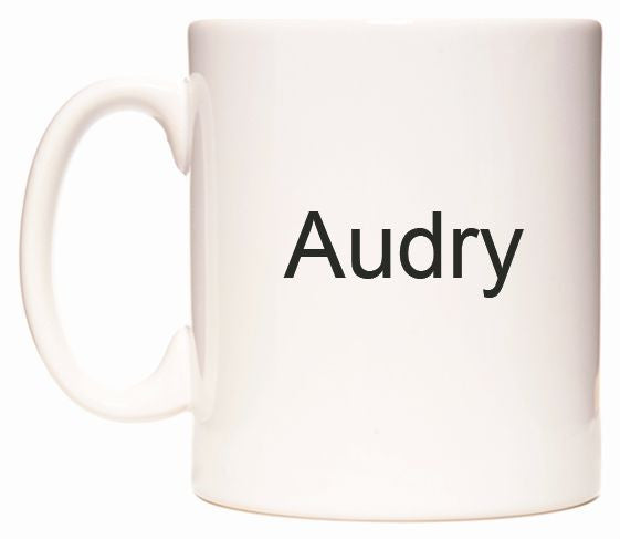 This mug features Audry