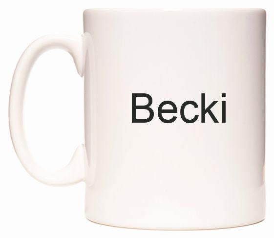 This mug features Becki