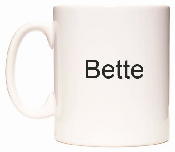 This mug features Bette