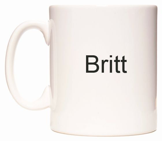 This mug features Britt