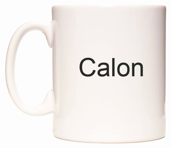 This mug features Calon