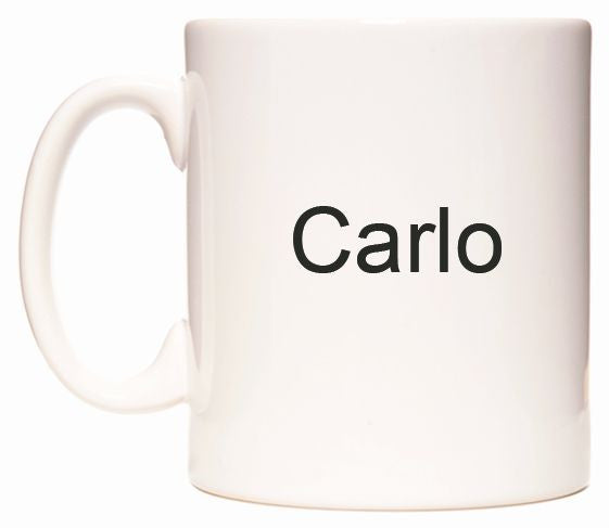 This mug features Carlo