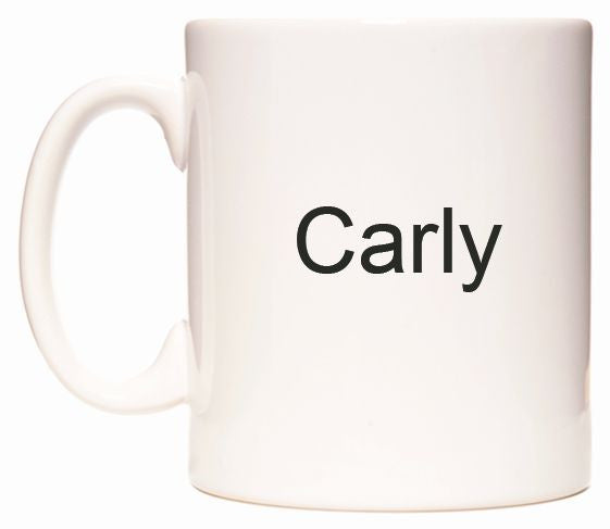 This mug features Carly