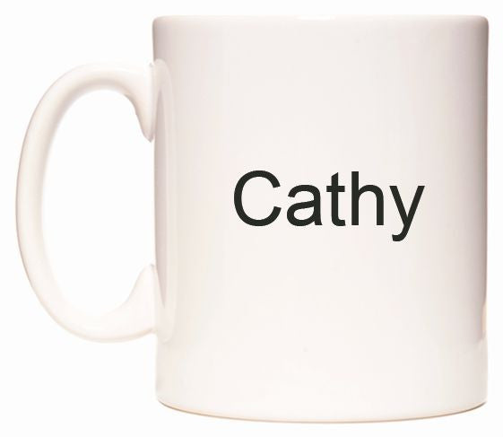 This mug features Cathy