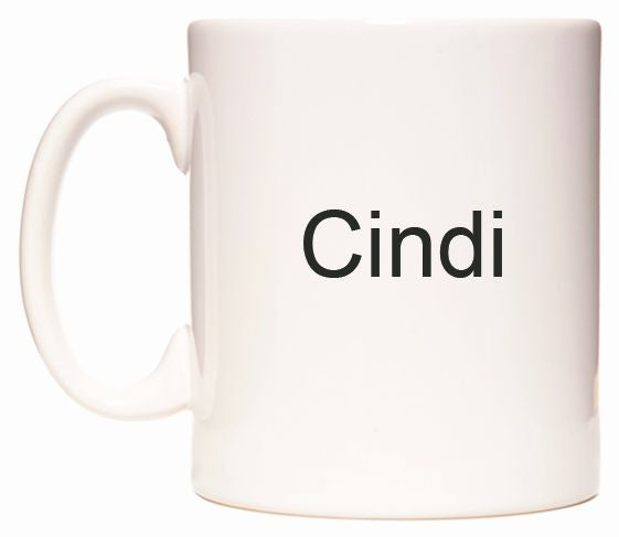 This mug features Cindi