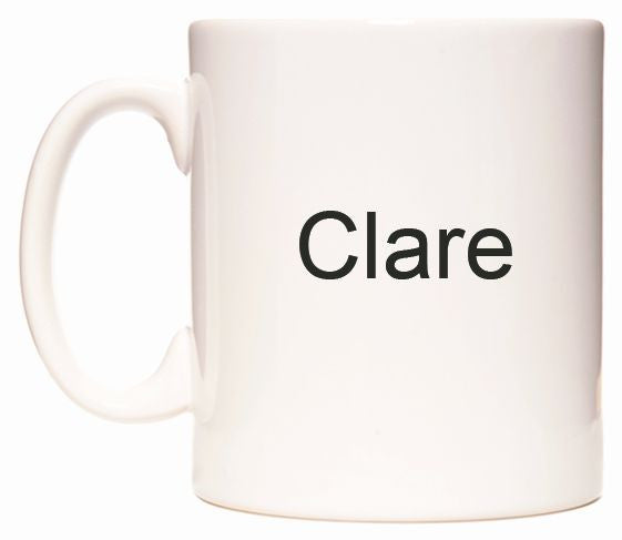 This mug features Clare