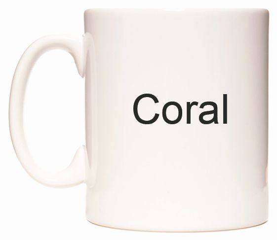 This mug features Coral