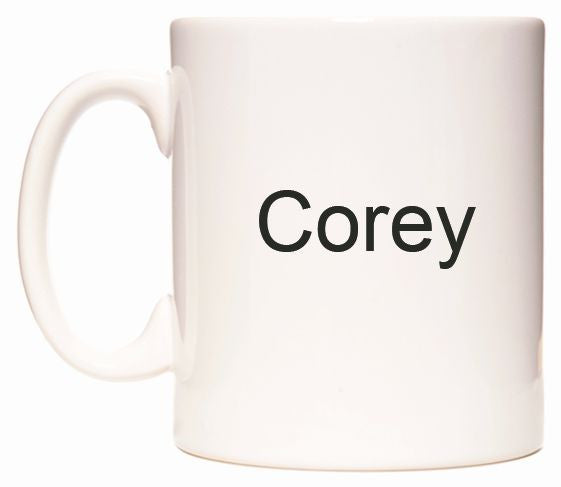 This mug features Corey