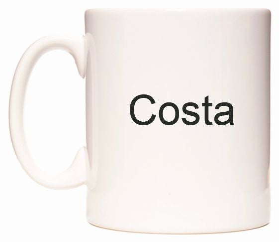 This mug features Costa