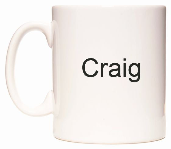 This mug features Craig
