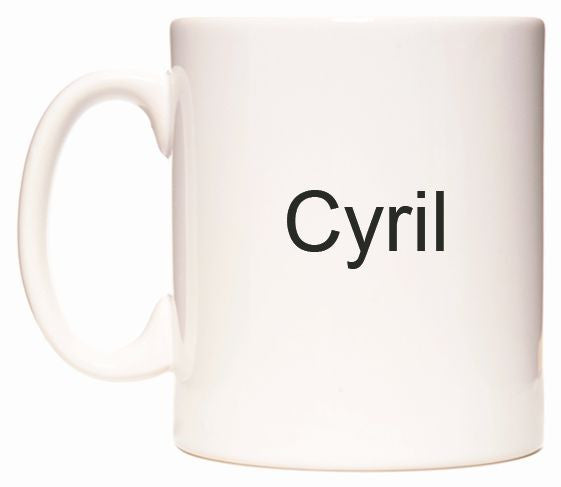 This mug features Cyril