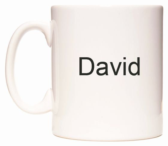 This mug features David