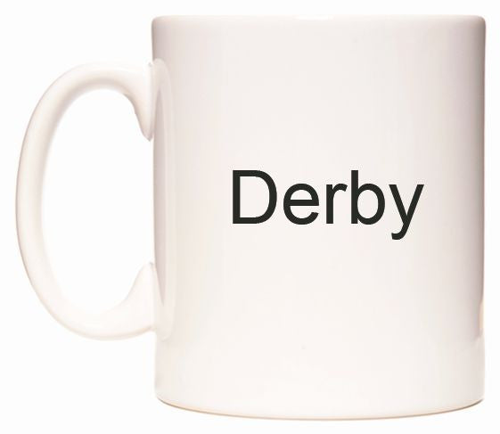 This mug features Derby