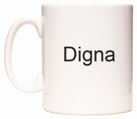 This mug features Digna
