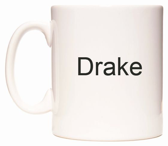 This mug features Drake