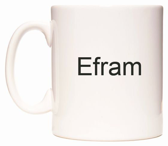 This mug features Efram