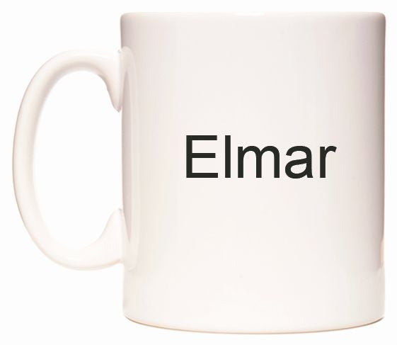 This mug features Elmar