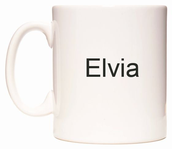 This mug features Elvia