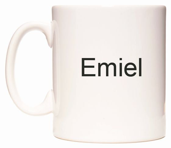 This mug features Emiel