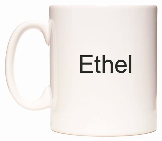 This mug features Ethel