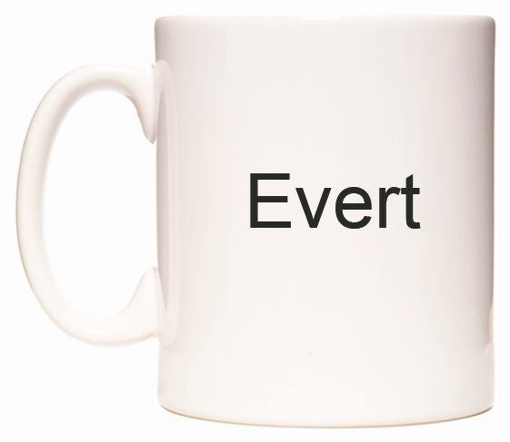 This mug features Evert
