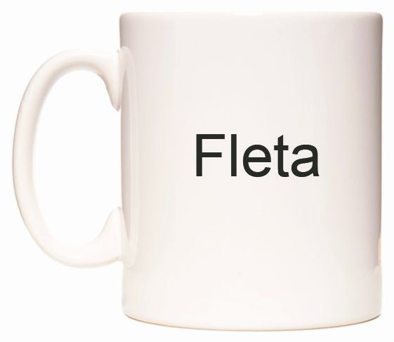 This mug features Fleta