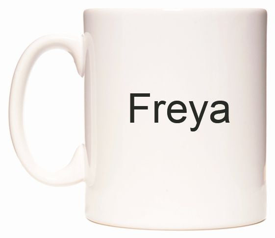This mug features Freya