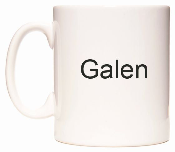 This mug features Galen
