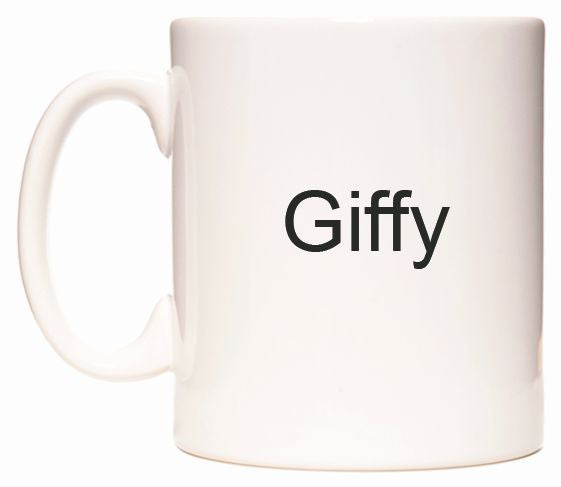This mug features Giffy