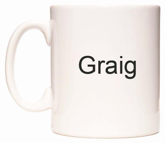 This mug features Graig