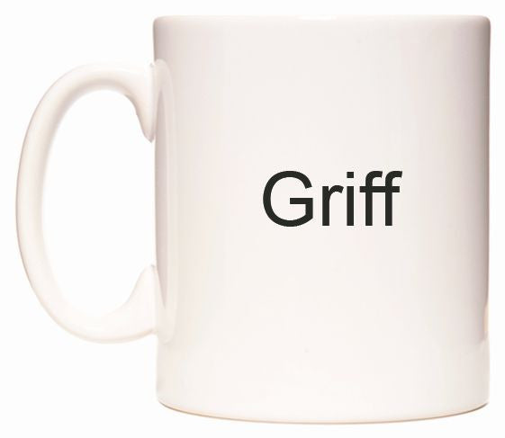 This mug features Griff
